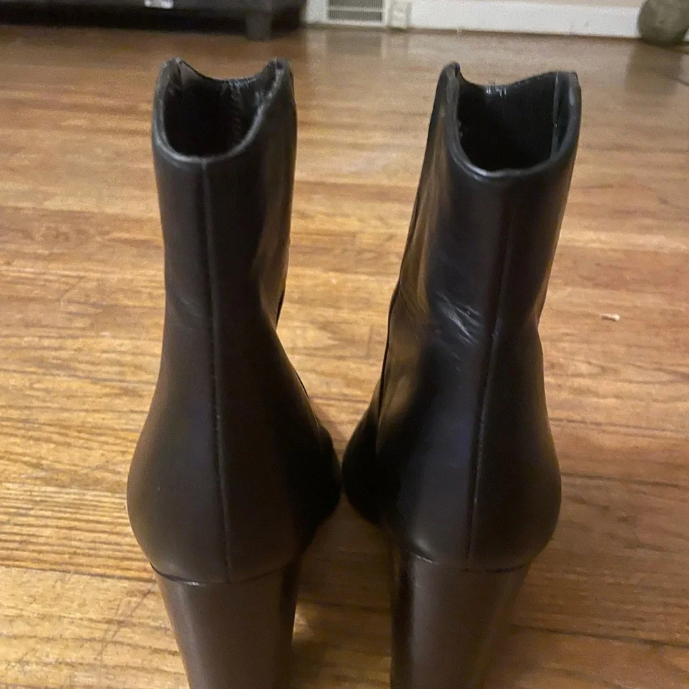 Black Leather Vince Boots Size 9/40 - Picture 4 of 5